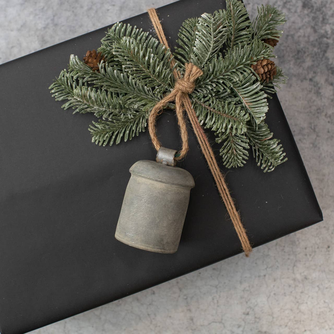 5.25" GALVANIZED MADDIE BELL ORNAMENT
