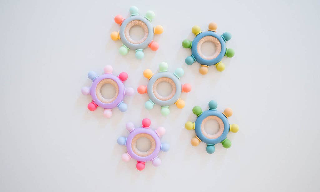 Bannor Toys - Captains Wheel Wood + Silicone Baby Teething Toy