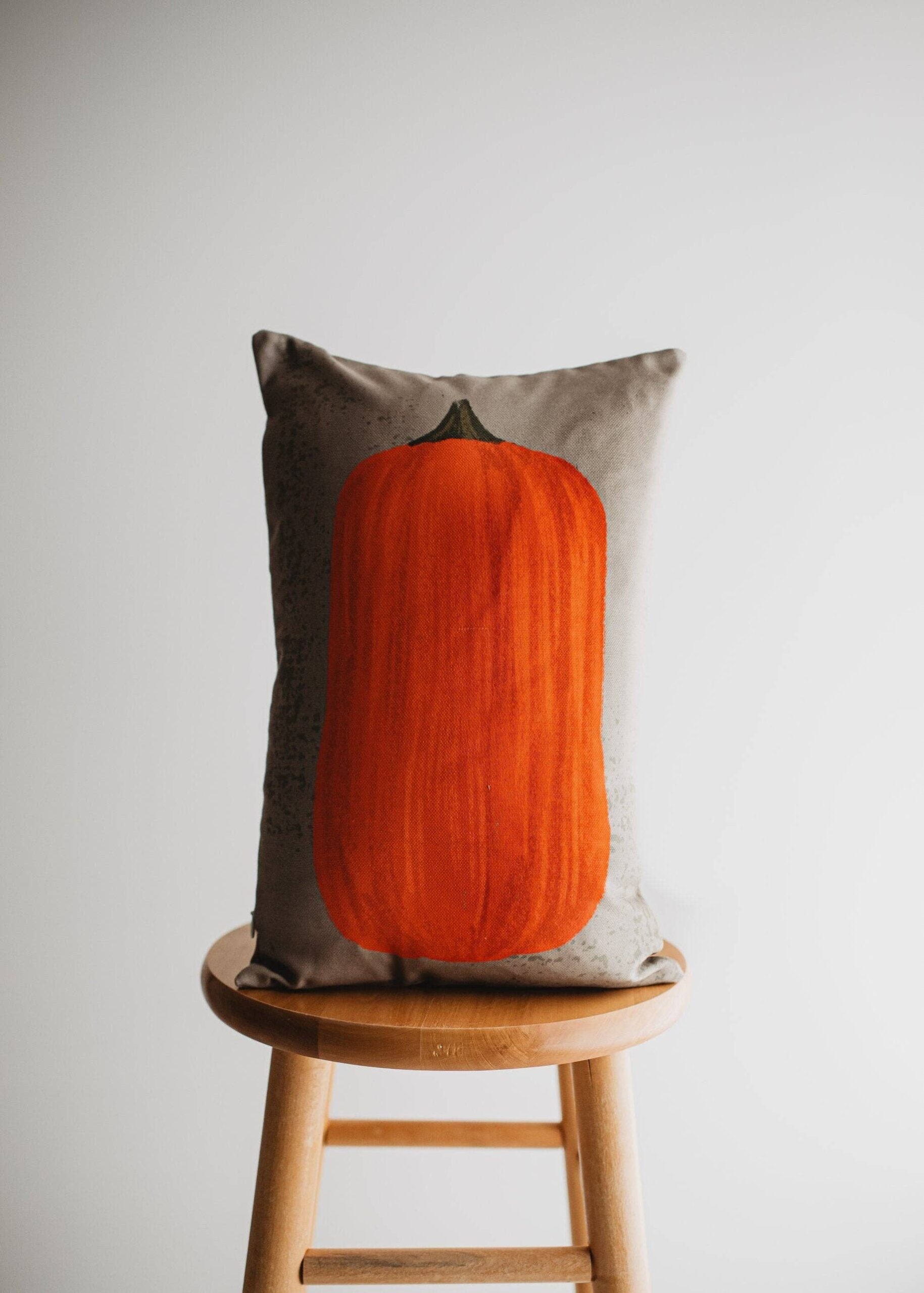 UniikPillows - Primitive Upright Fall Pumpkin Lumbar Pillow Cover | 12x18 Thanksgiving Décor | Fall Decor | Room Decor | Decorative Pillows | Gift for her