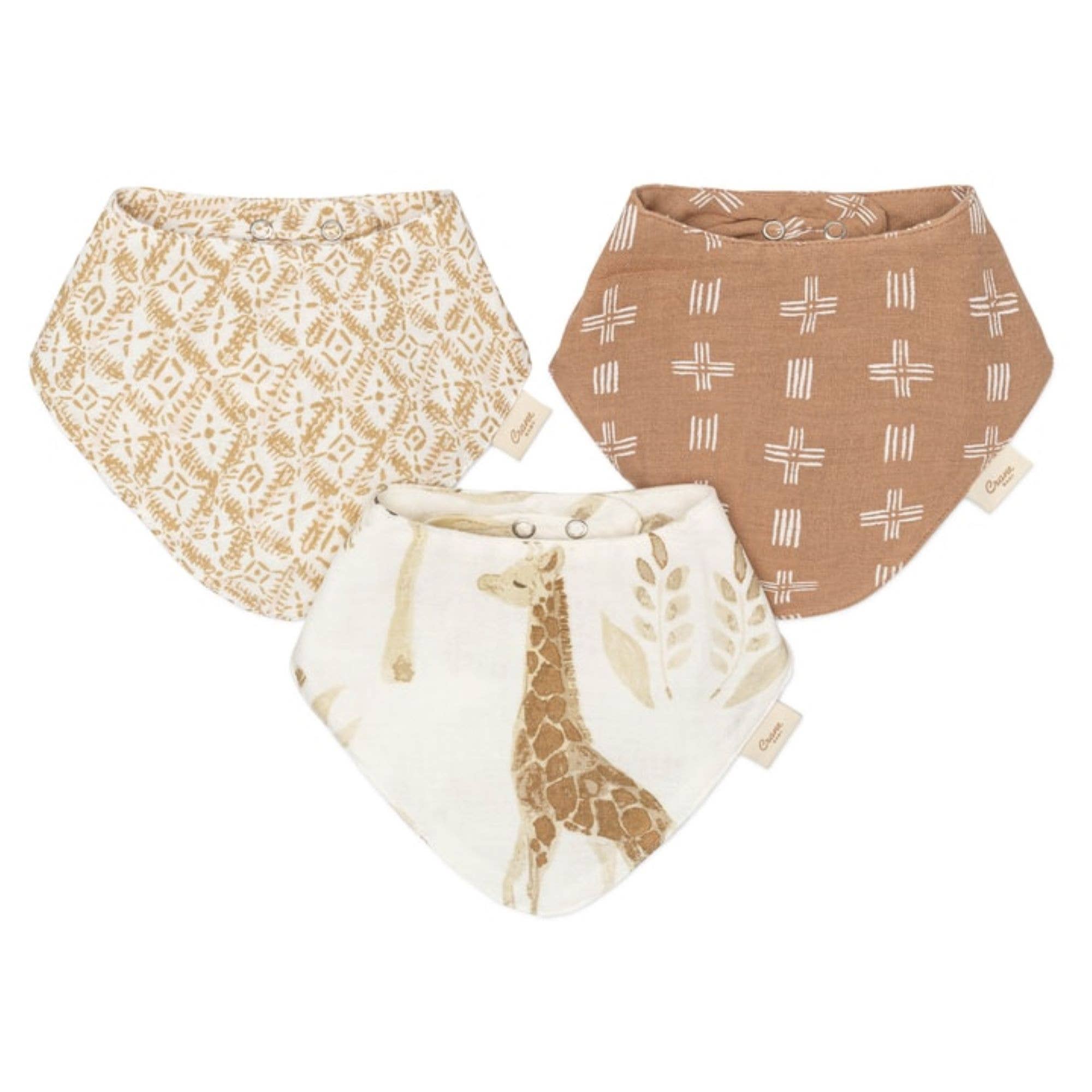 Crane Baby - Kendi 3-Pc. Muslin Bib Set