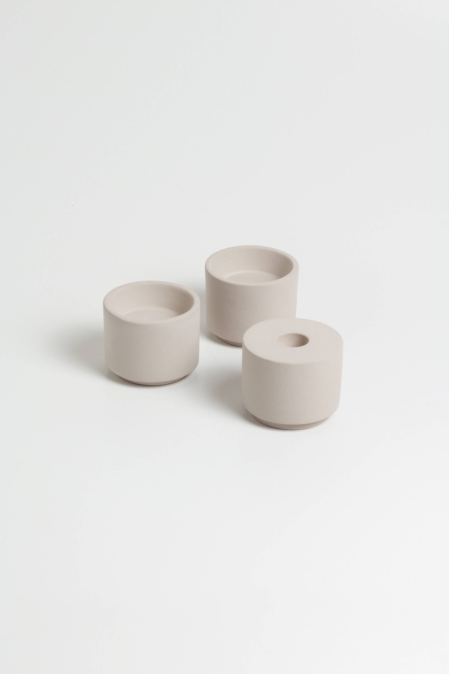 o cactuu - Modular candle holder Grey - NEW - Ceramic