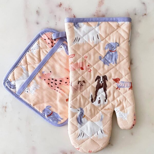 Idlewild Co. - Dogs Oven Mitt + Pot Holder Set