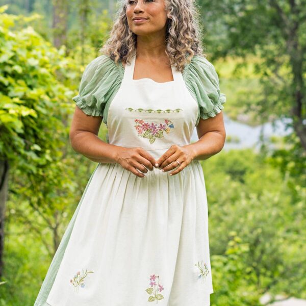 Garden Embroidery Apron