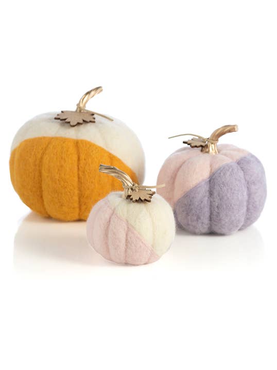 HARVEST SET OF 3 ASSORTED PUMPKINS