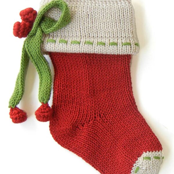 Melange Collection - Mini Bow Stocking - Red