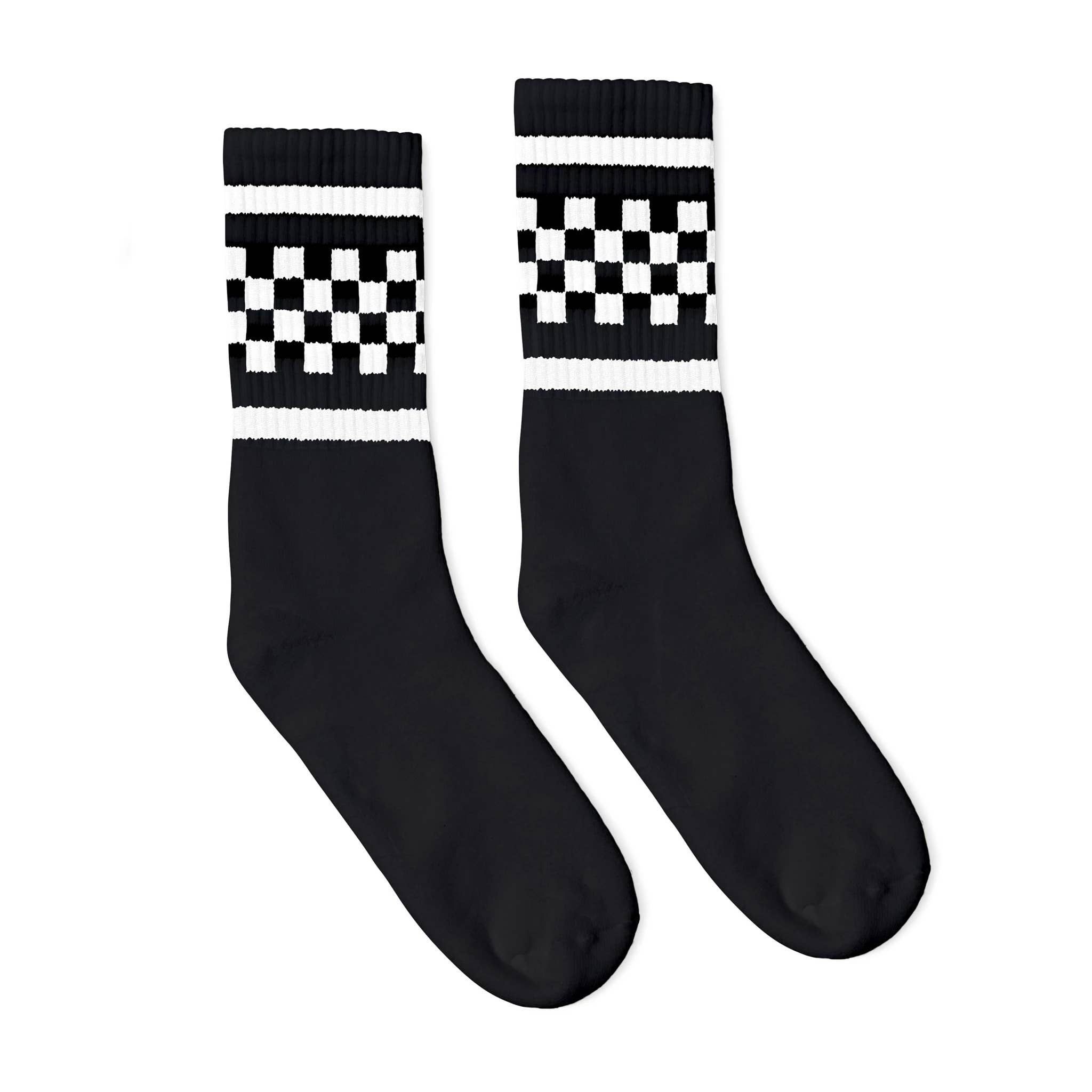 SOCCO - SOCCO Checkered Crew | Black with White Checker