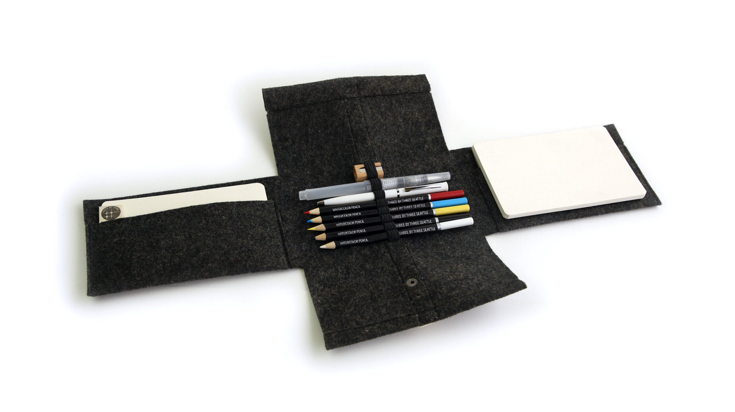 Three by Three Seattle - JOTBLOCK travel postcard watercolor pencil set