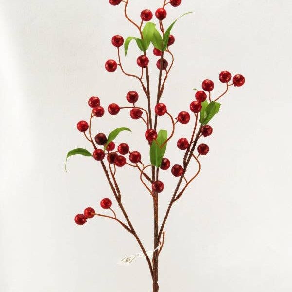 ES Essentials - Artificial Berry Spray X5 30" Burgundy