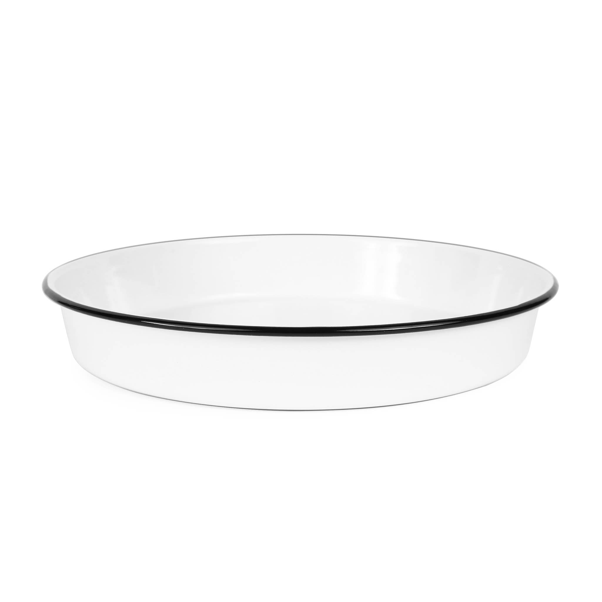 Crow Canyon Home - Vintage Enamelware Cocktail Tray/ Deep Dish Pizza Pan