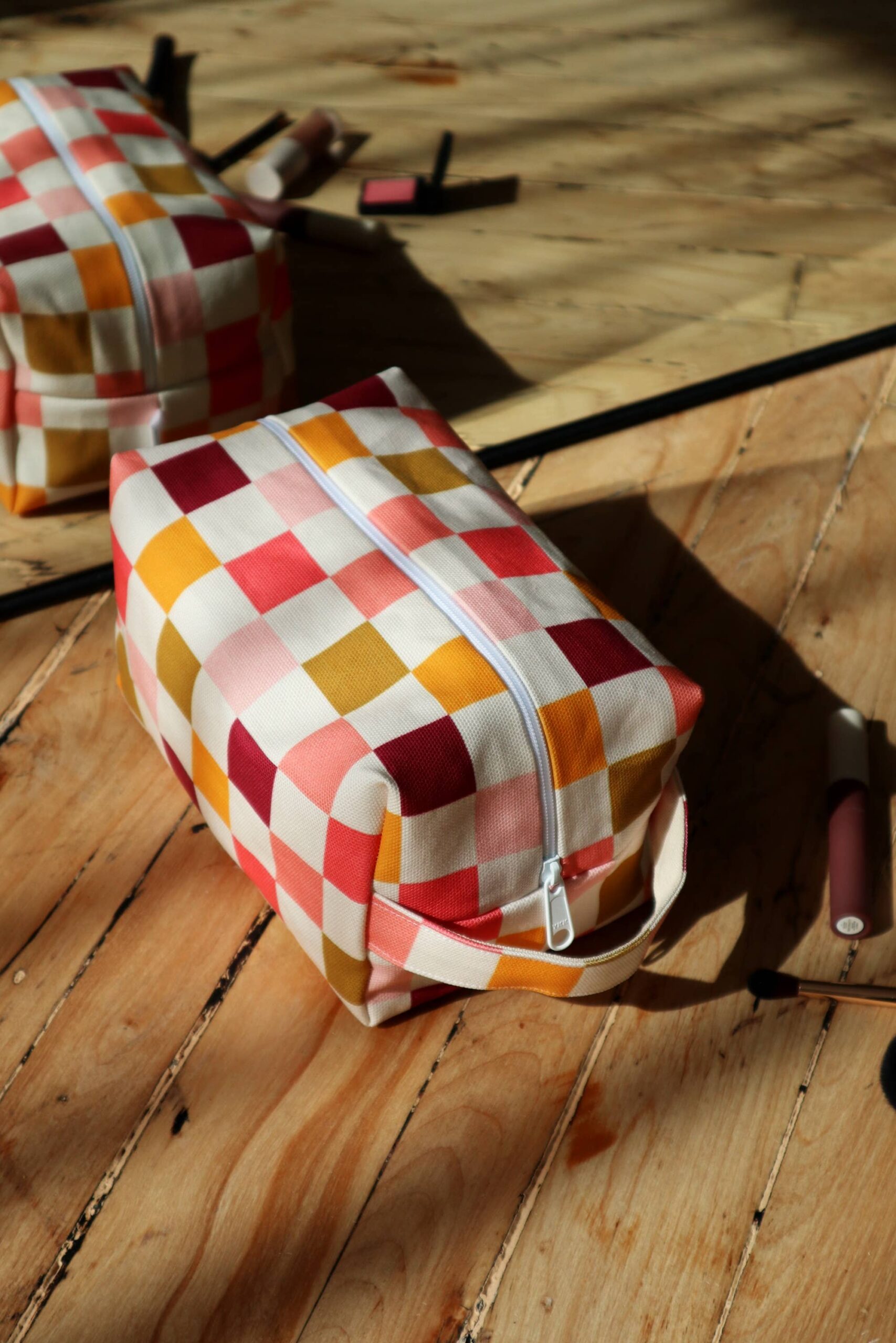 Freon Collective - Makeup Bag - Retro Grid