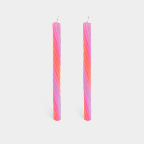 54 Celsius - Rope Candles - Orange (2 Pack) - 11" Vibrant Taper Candles