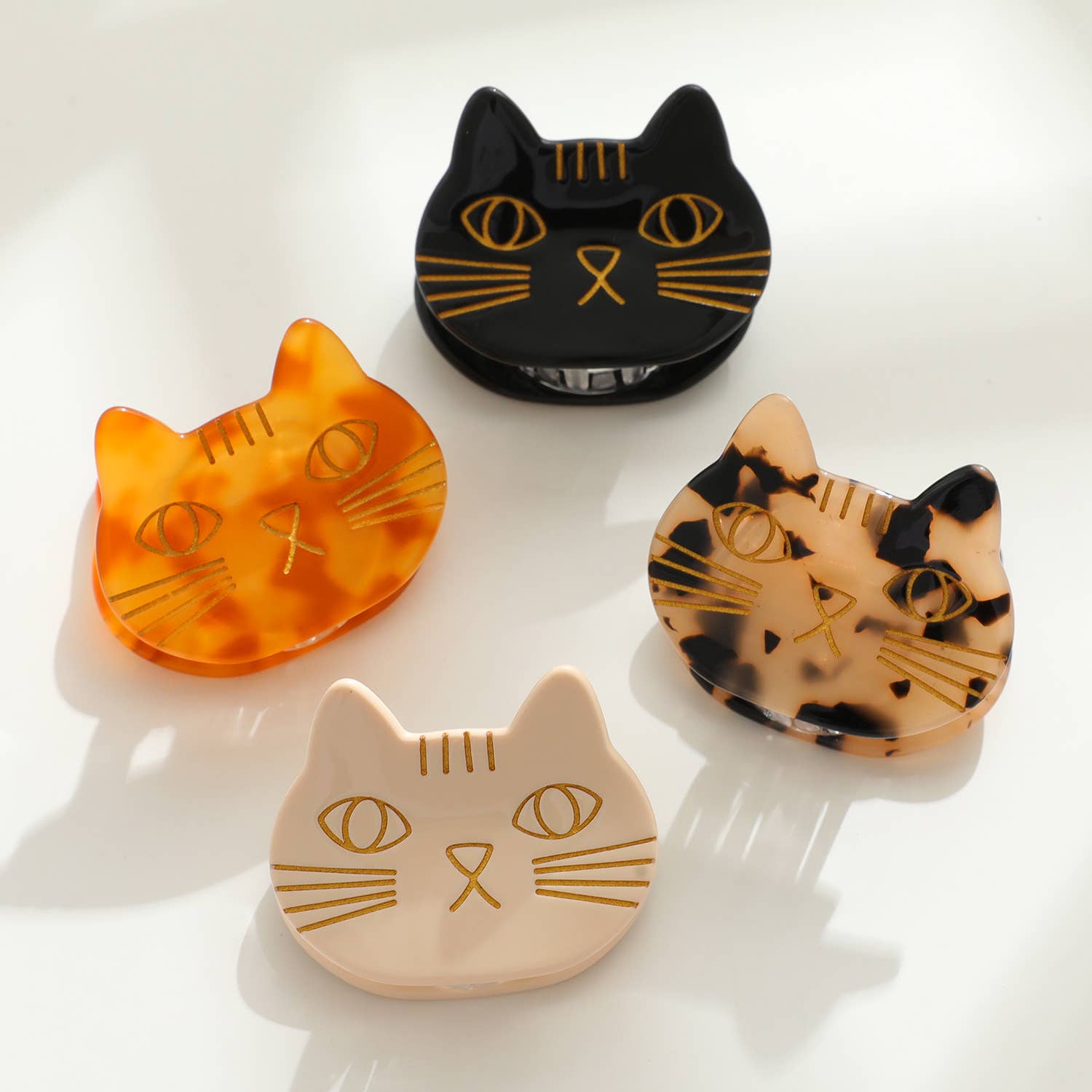 Adorro - Ginger | Hand Painted Cat Eco-Friendly Claw Clip