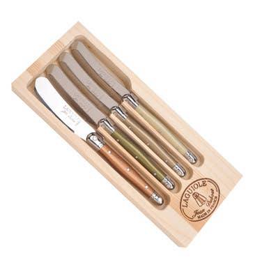 The French Farm - Jean Dubost 4 Mineral Colored Spreaders in a box