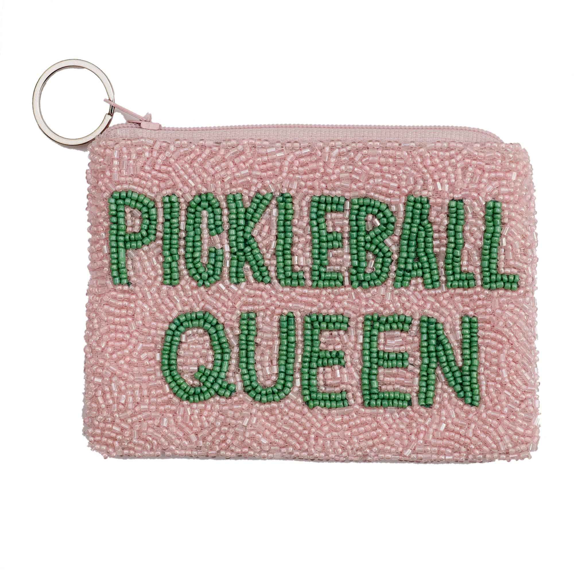 PICKLEBALL QUEEN Beaded Coin Purse