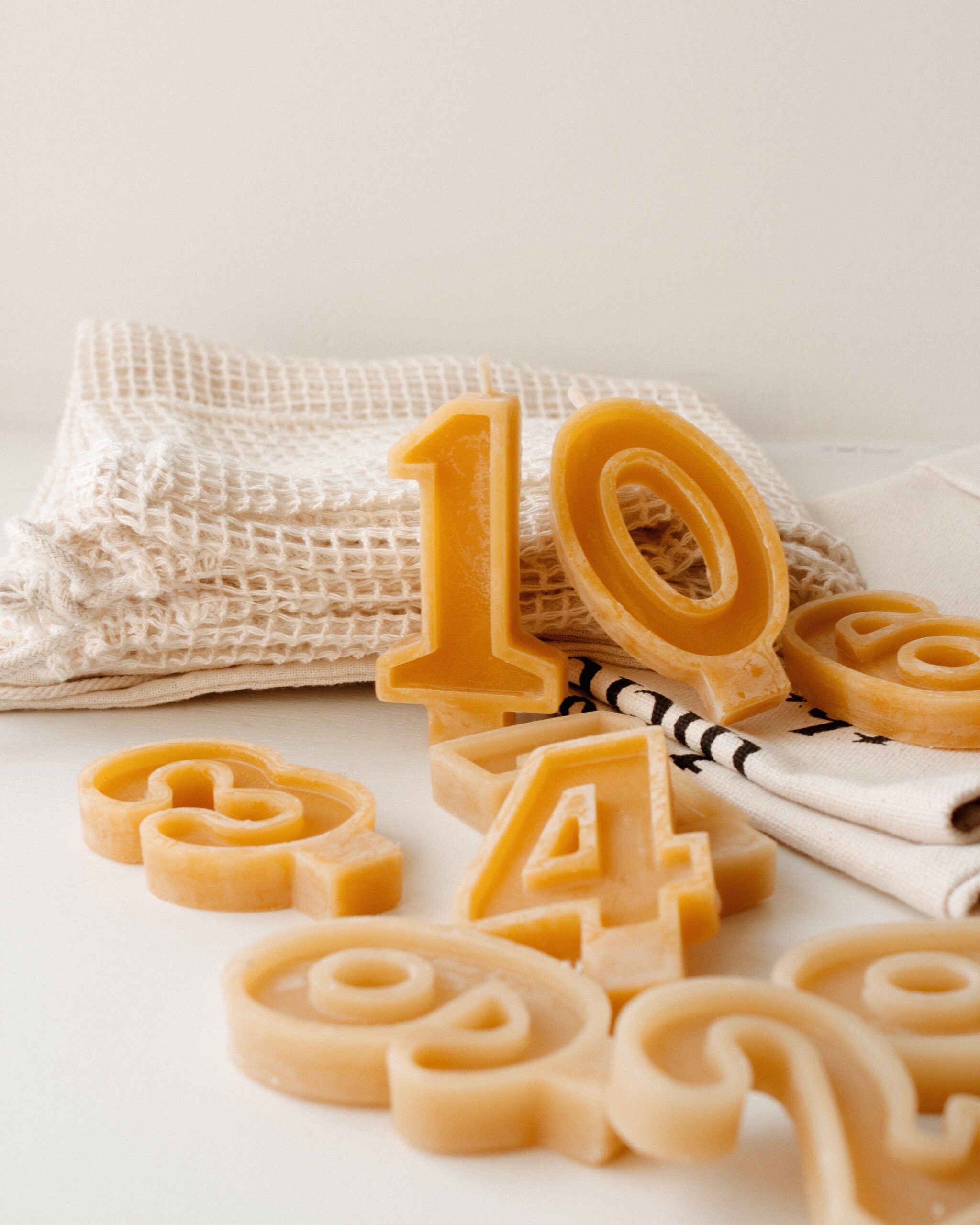 Goldrick Natural Living - Handmade Beeswax Number Candles | 0-9