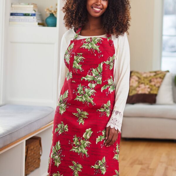 Holly Song Chef Apron: Red