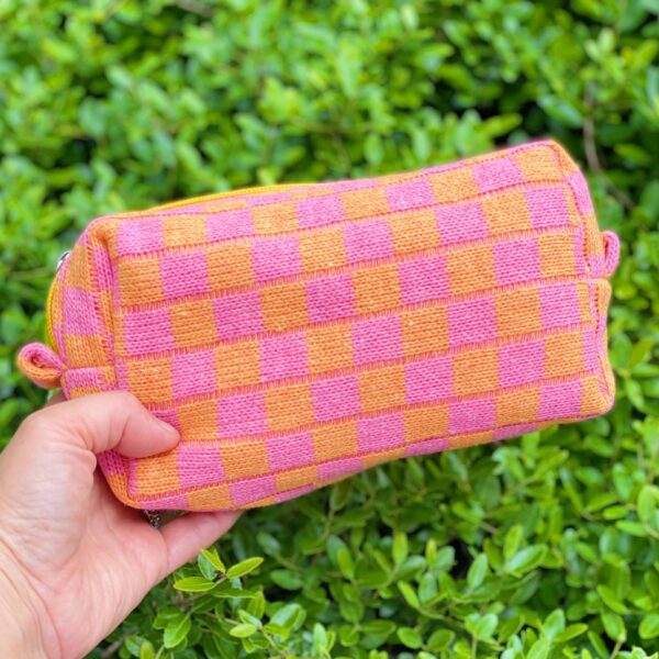 Check Yourself Cosmetic Bag: Orange