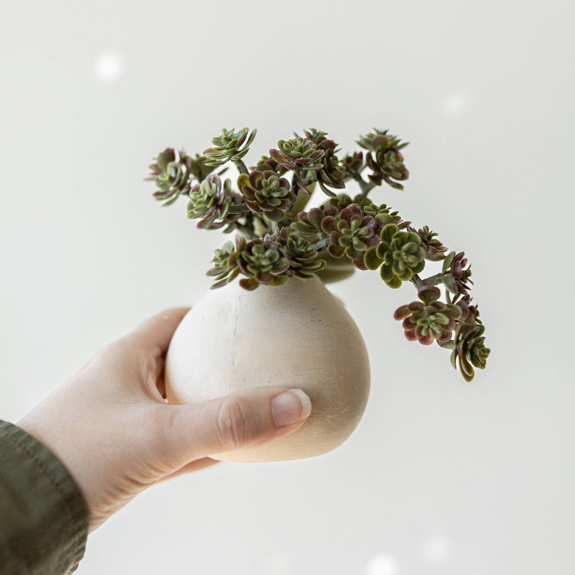 Turner Wide Bud Vase Cream Paper Mache