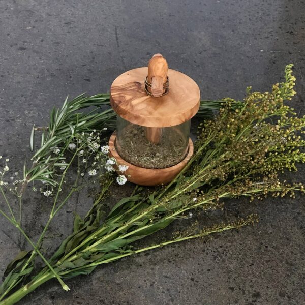 Olive Wood Herb Mill
