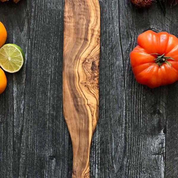 Olive Wood Long Crepe Spatula 14"