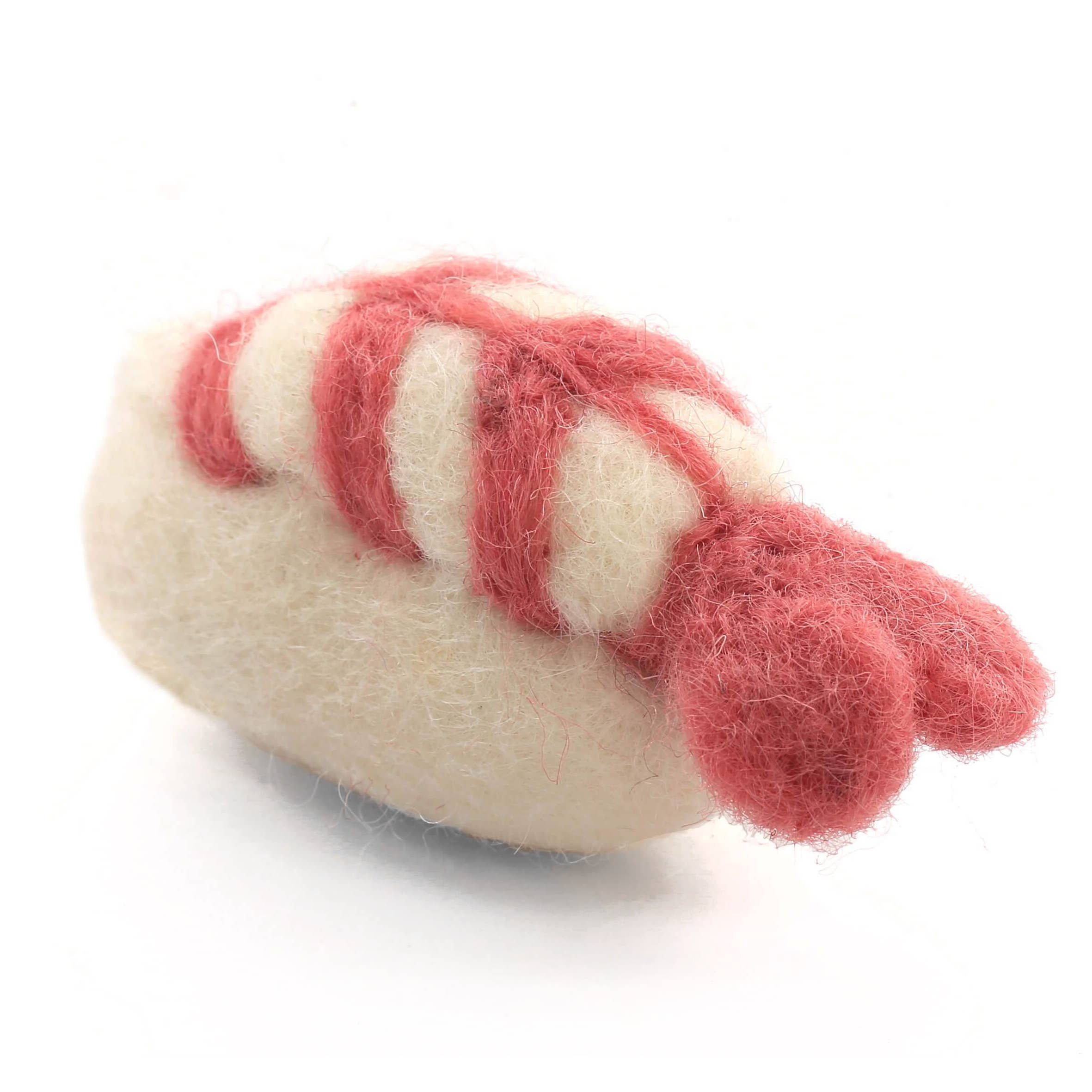 Sushi Cat Toy, Prawn Nigiri: 3" x 2"