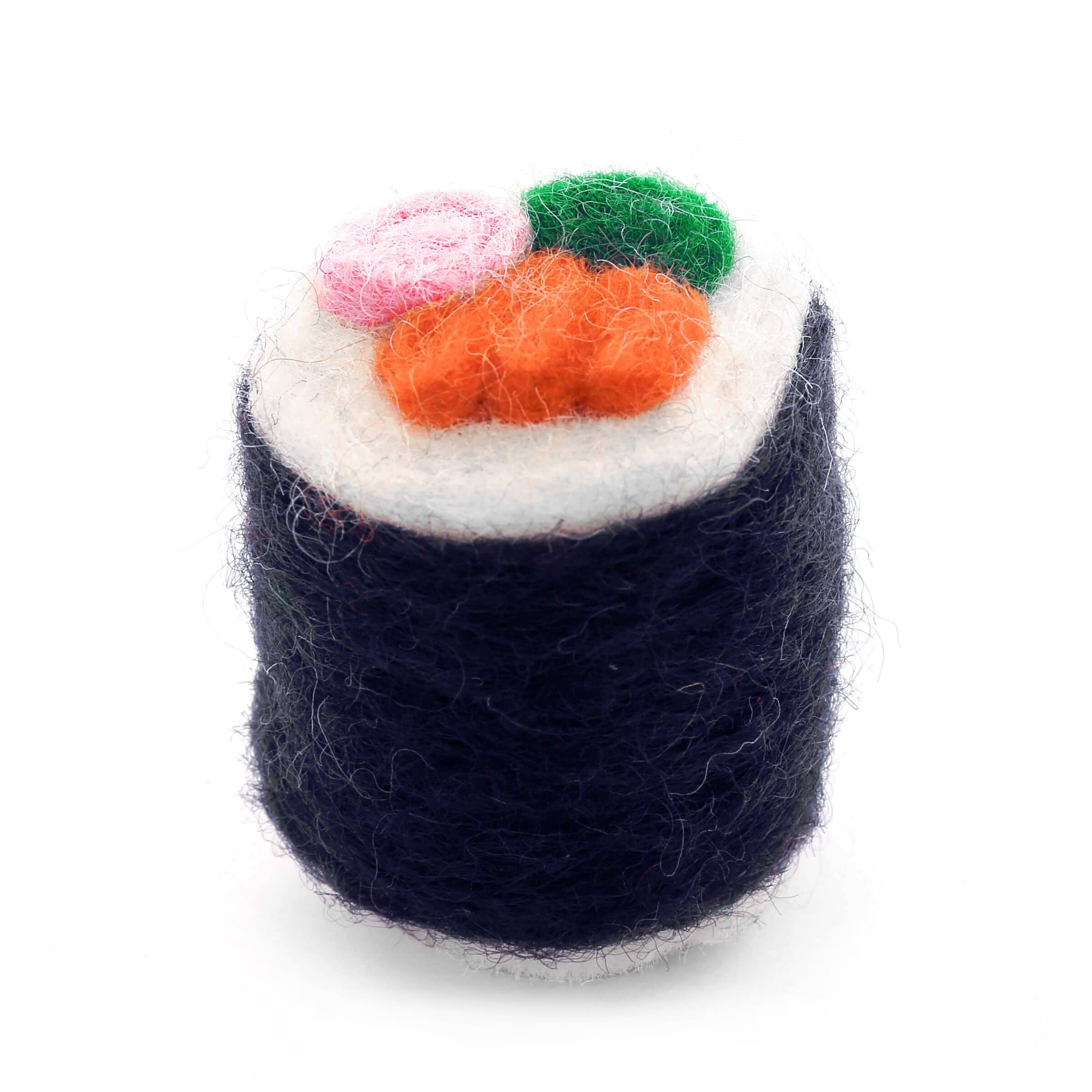 Sushi Cat Toy, California Roll: 3" x 2"