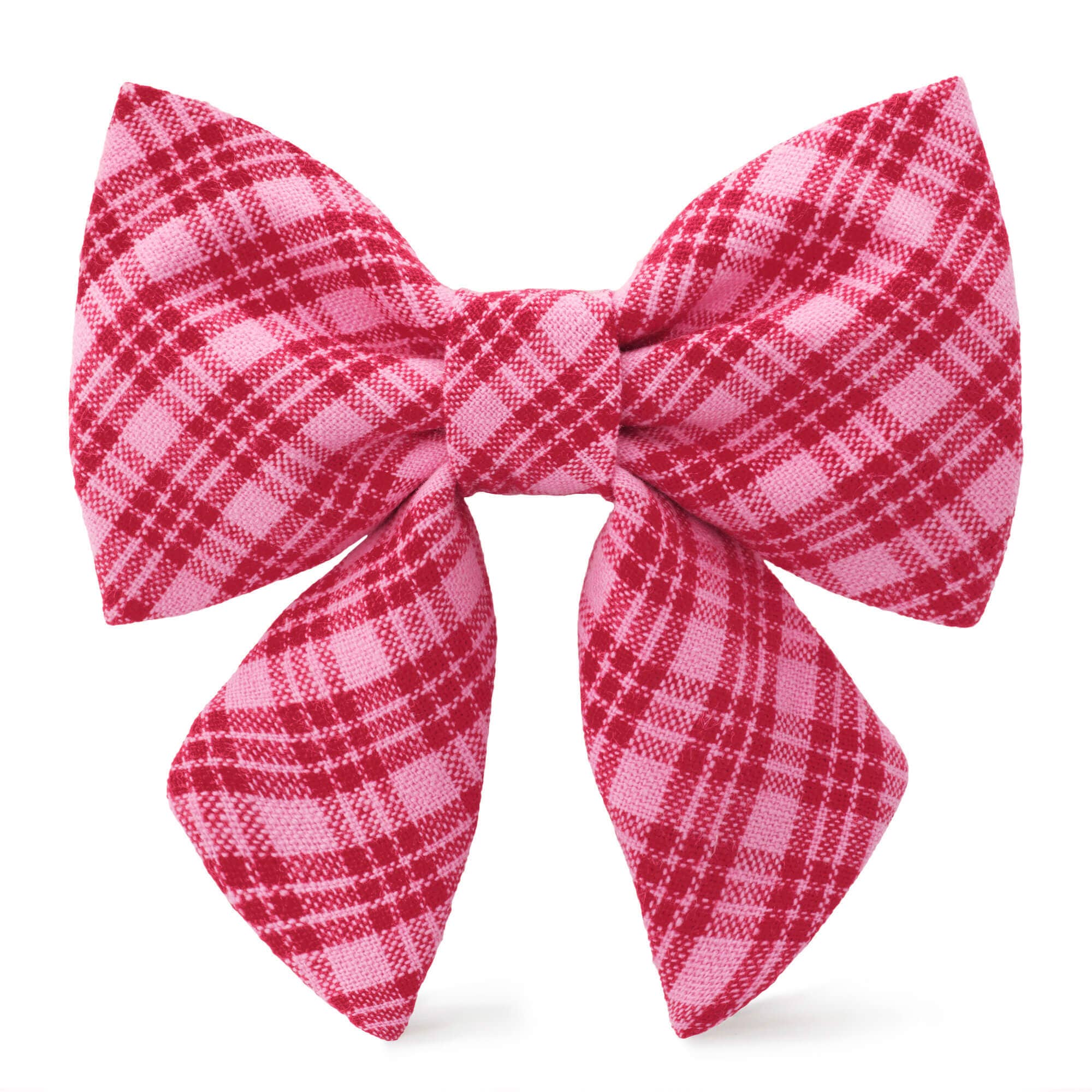 HTH x TFD Katherine Plaid Valentine's Day Lady Dog Bow: Large