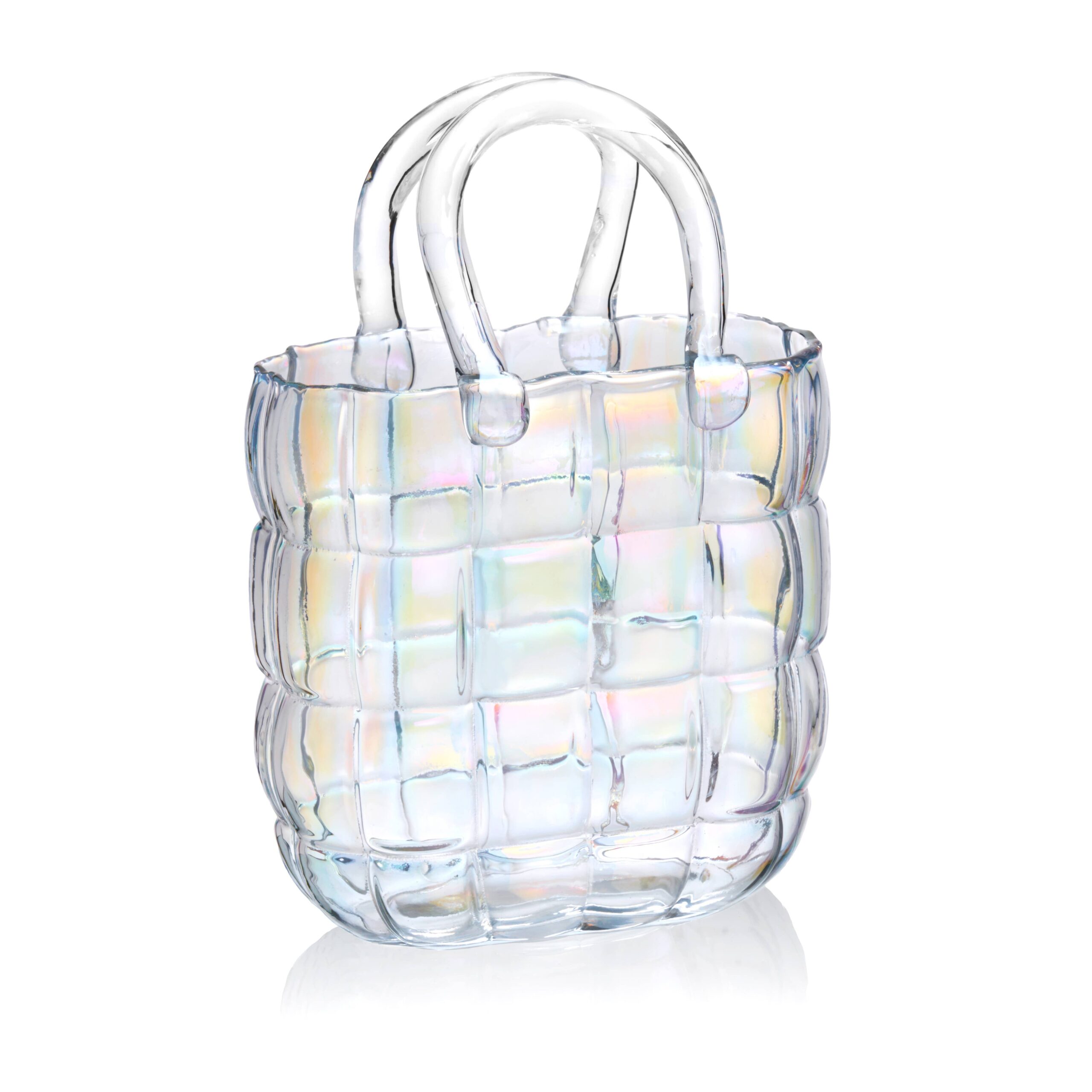 Iridescent Quilted Handbag Vase - Valentine's Day