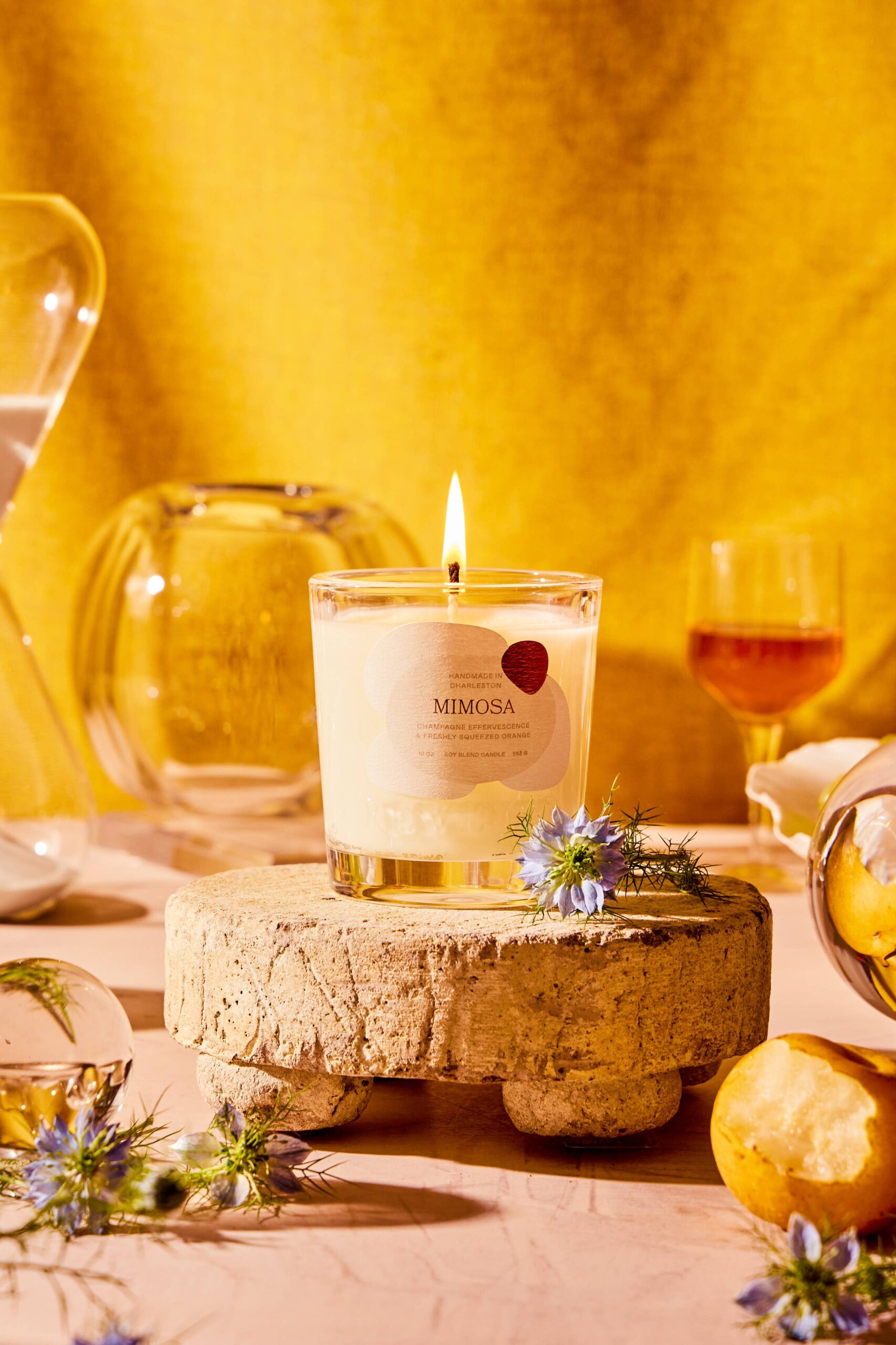 Rewined Mimosa Candle 10 oz: 100% soy wax