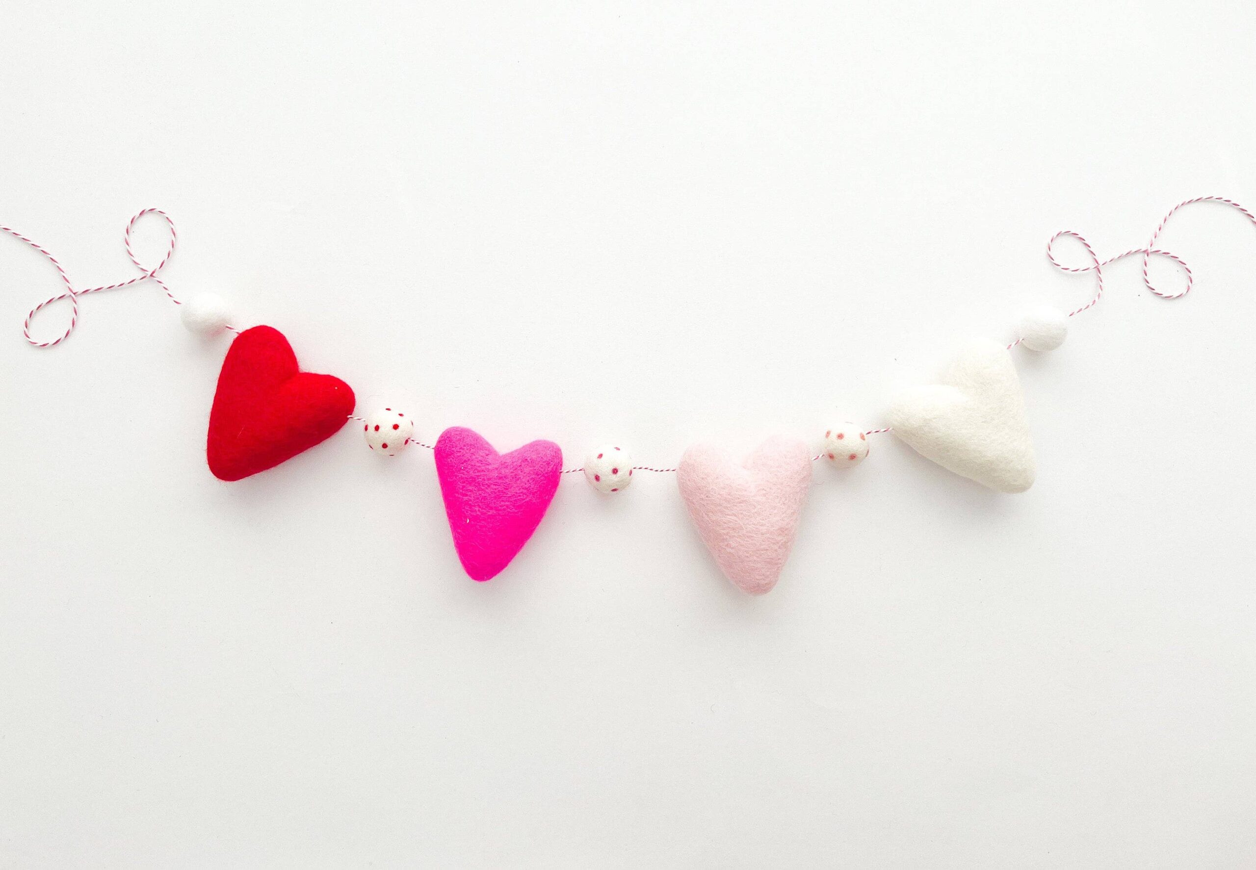 Ombre Felt Heart Garland Ombre
