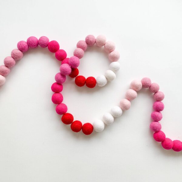Valentine Felt Ball Garland