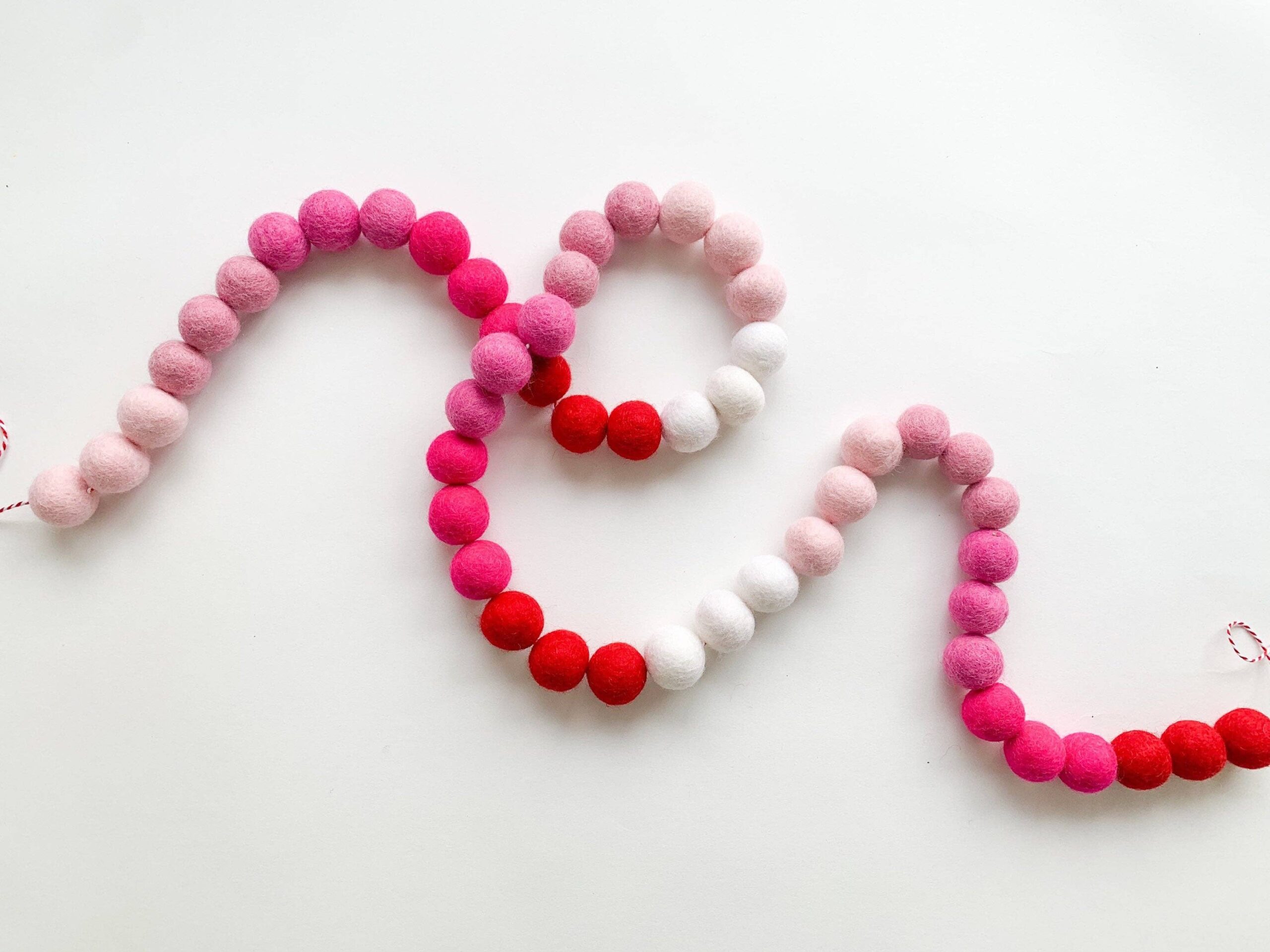 Valentine Felt Ball Garland