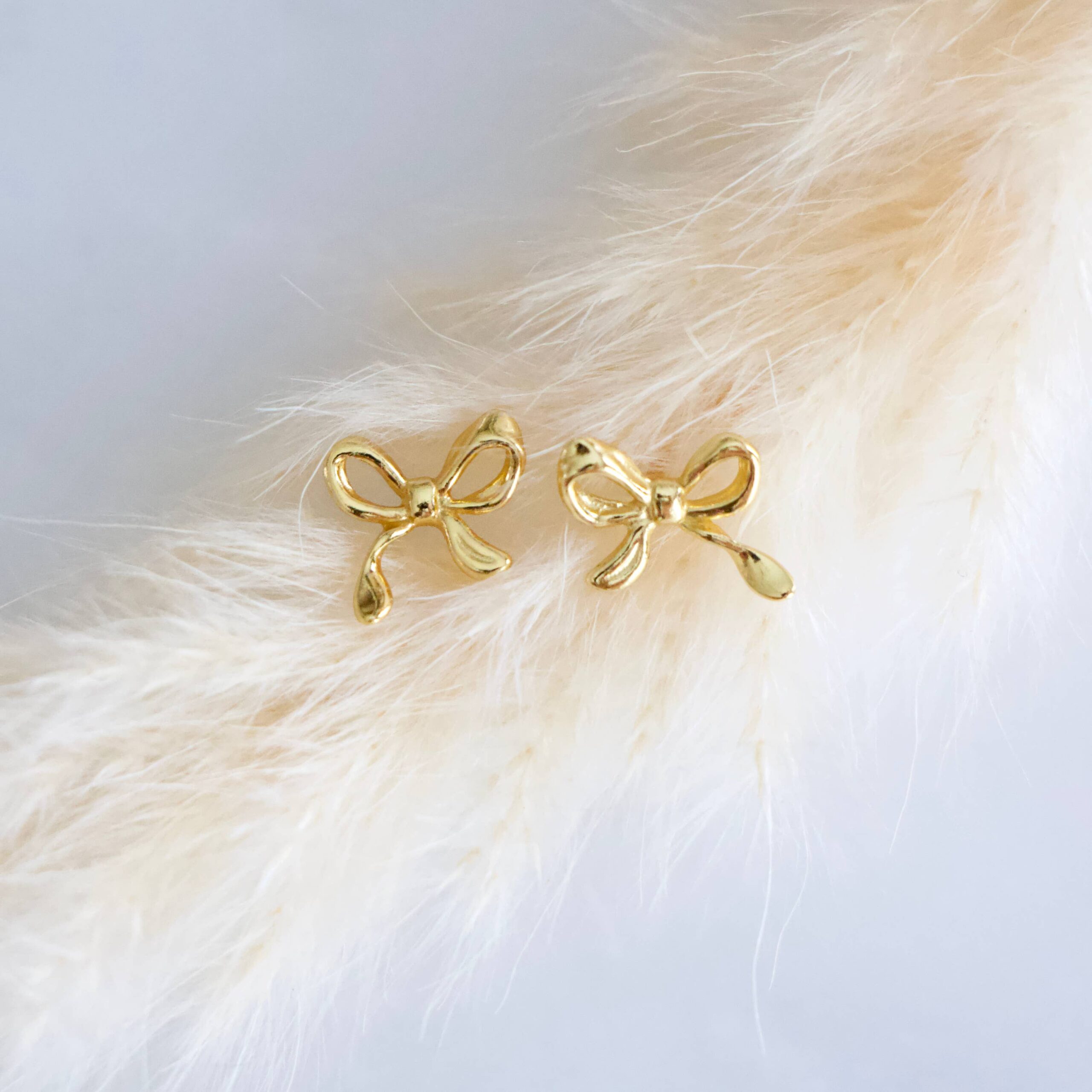 Bow Stud Earrings - Hypoallergenic, Sterling Silver