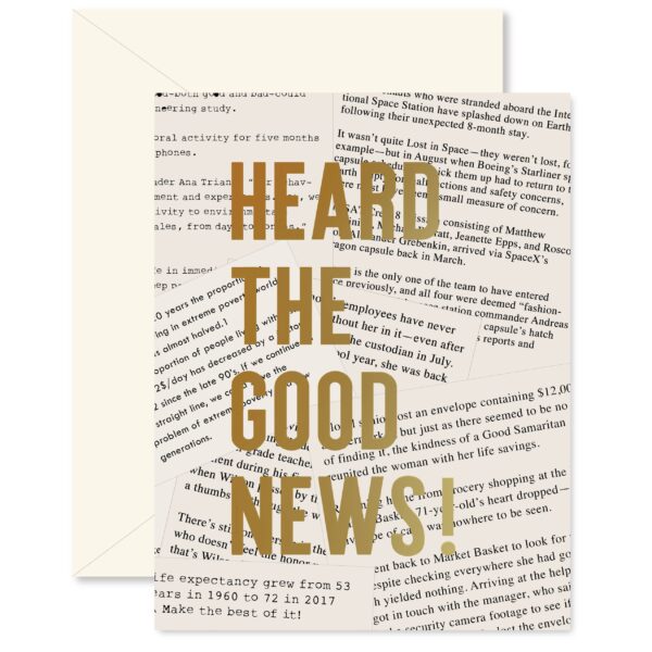 Heard the Good News Greeting Card