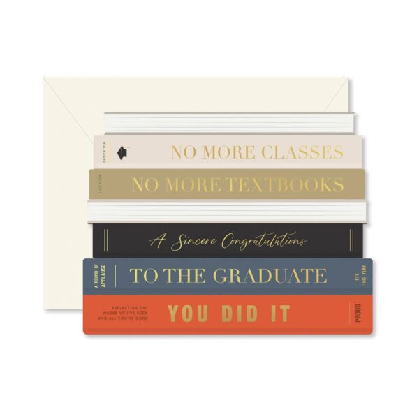Graduation Books die-cut Greeting Card