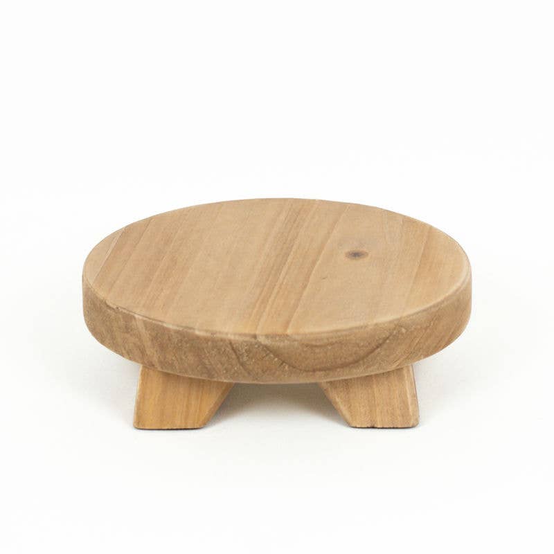 6x6x1.75 natural wood riser (ROUND MINI)