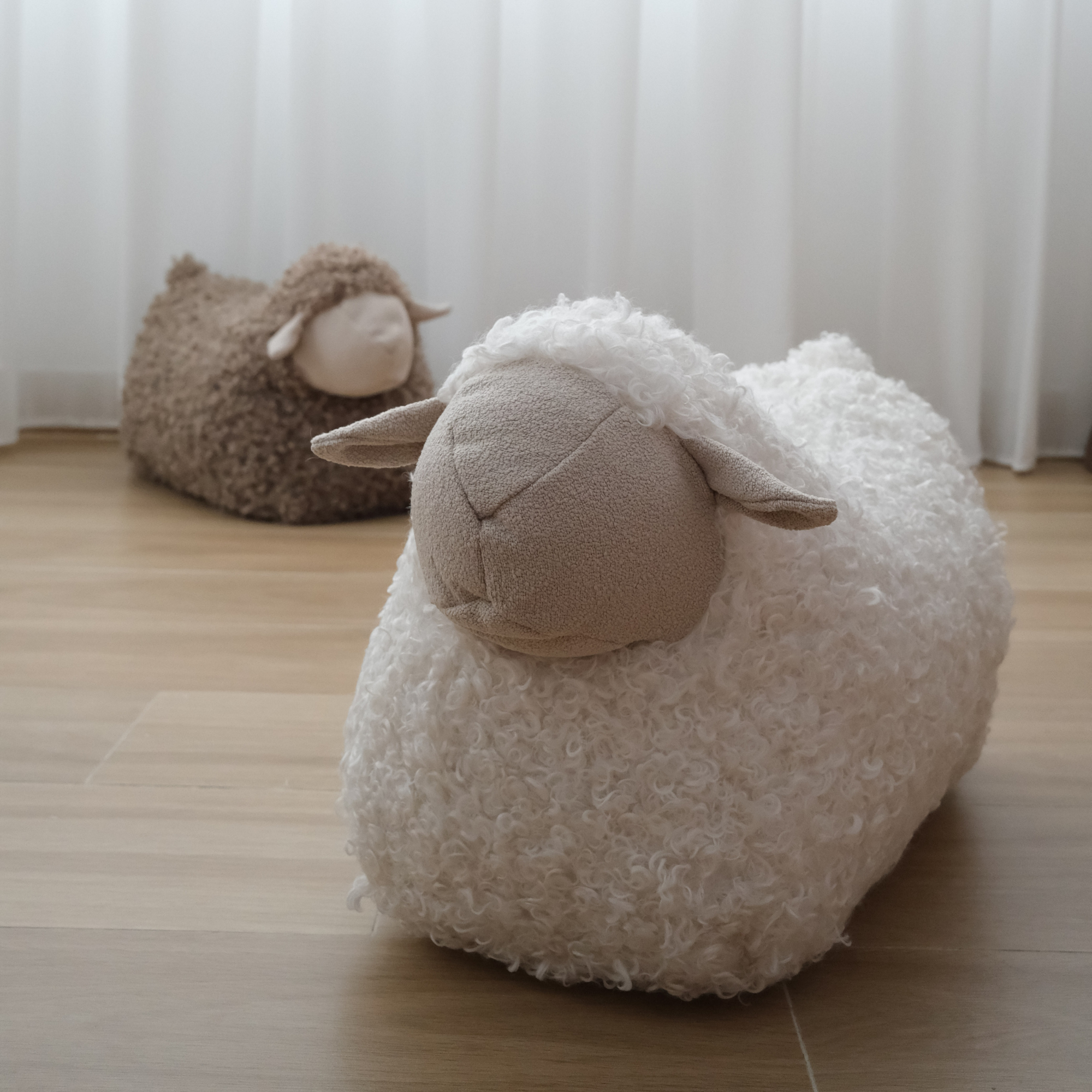 BAA BAA Sheep POUFF: Cream