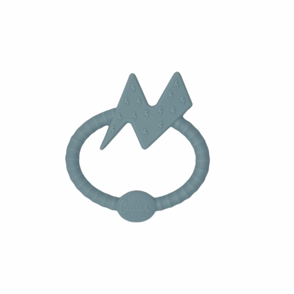 BOLT Silicone Sensory Teether: Powder Blue