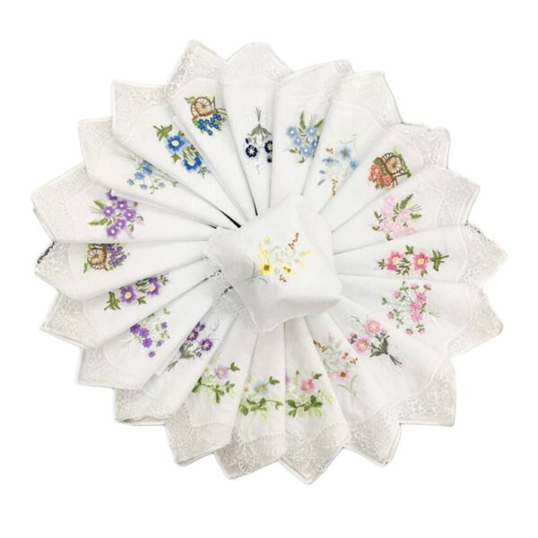 Embroidered Napkins Floral Lace