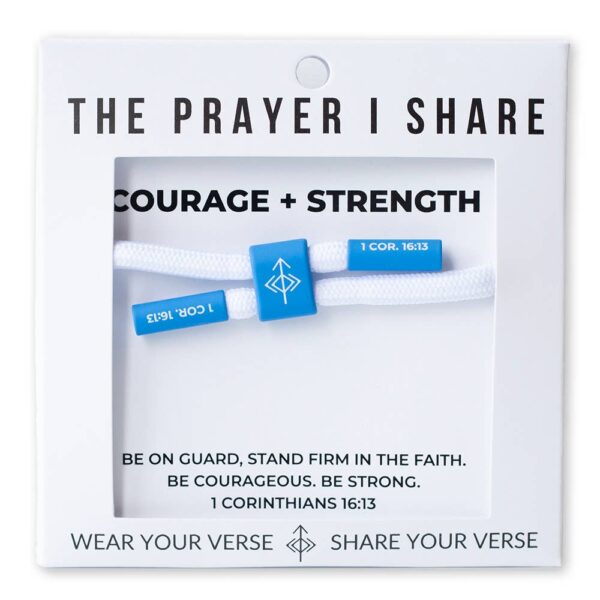 COURAGE + STRENGTH Bracelet, Christian Cord Bracelet