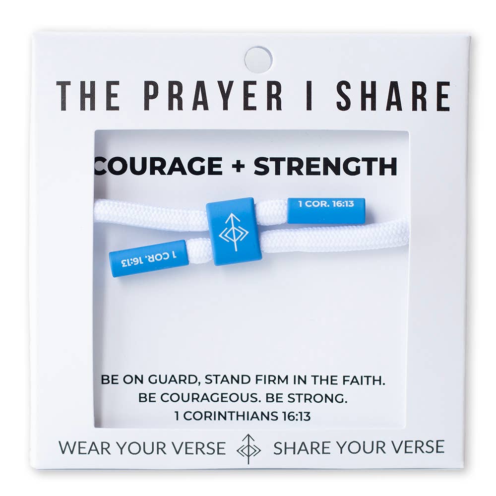 COURAGE + STRENGTH Bracelet, Christian Cord Bracelet