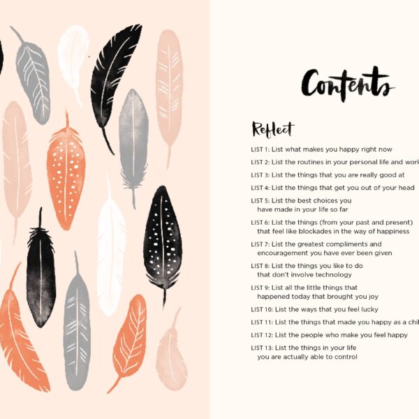 52 Lists for Happiness Journal (Floral Pattern Cover) - Image 2