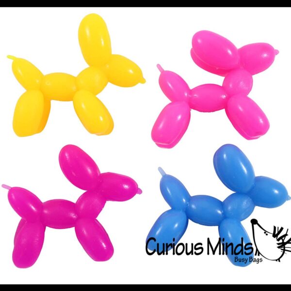 1 Mini Balloon Dog Stretchy Toy - Cute Squishy Sensory Fidg