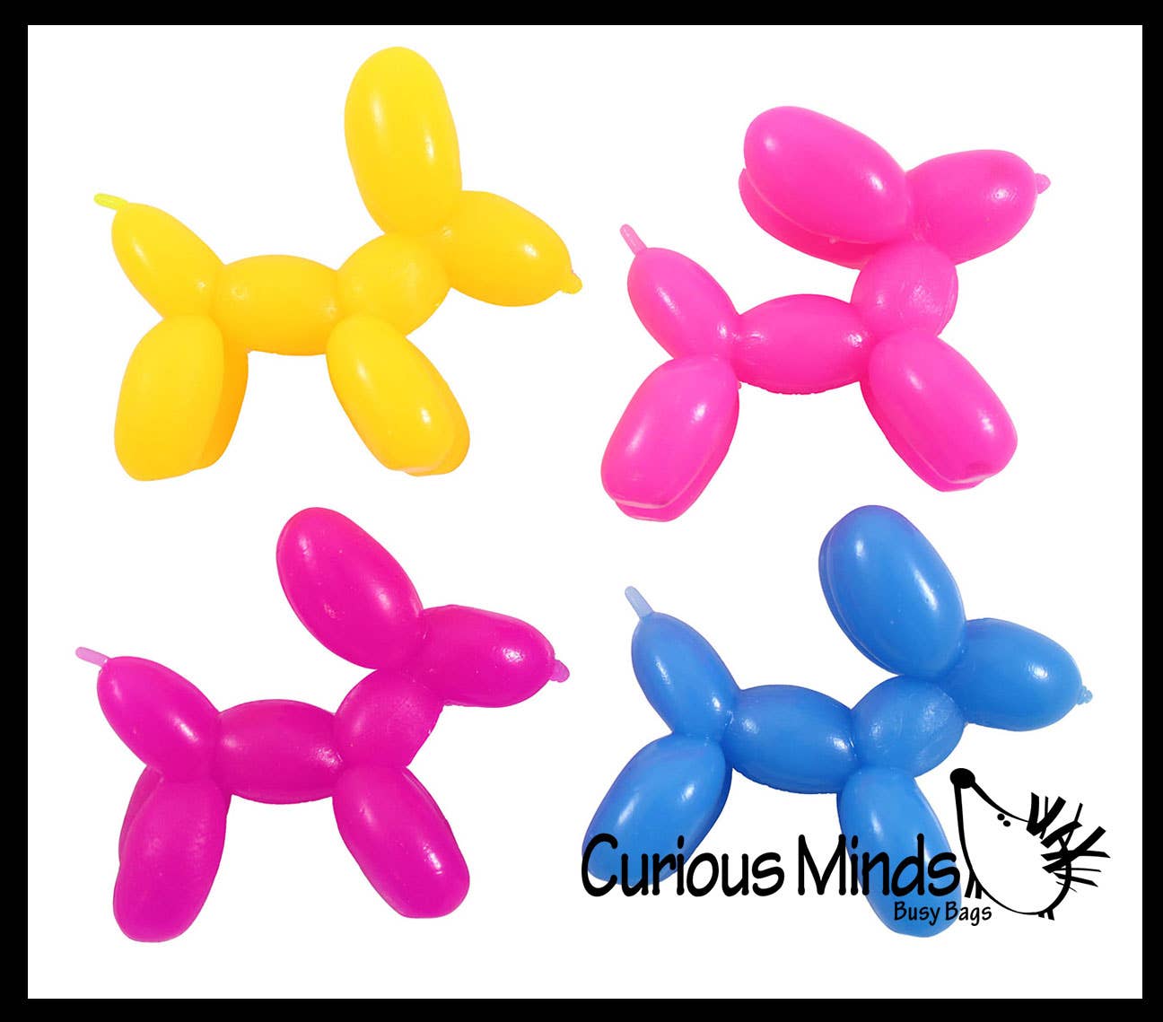 1 Mini Balloon Dog Stretchy Toy - Cute Squishy Sensory Fidg