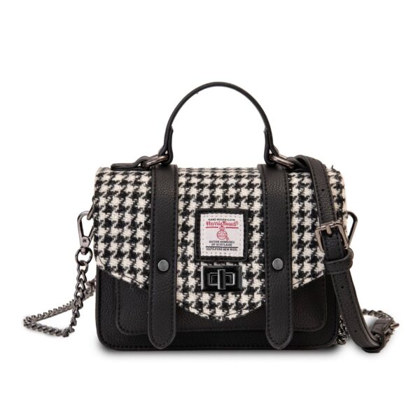 The Baby Satchel: Black and White Dogtooth