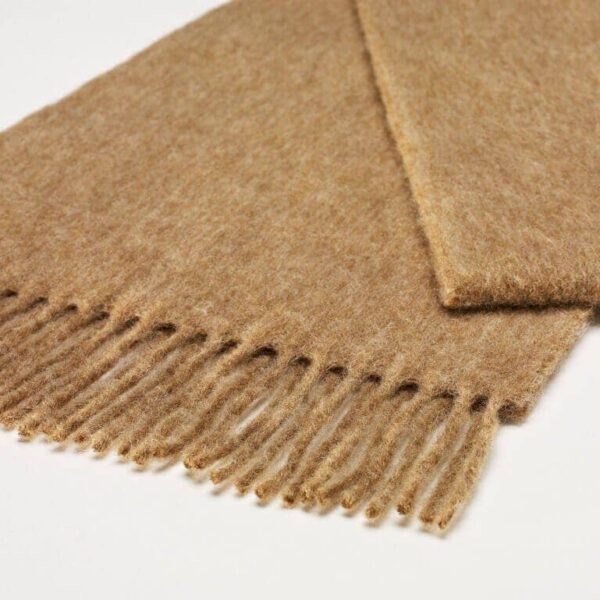 Bronte Moon - Luxury Camel Merino Lambswool Scarf - Image 2