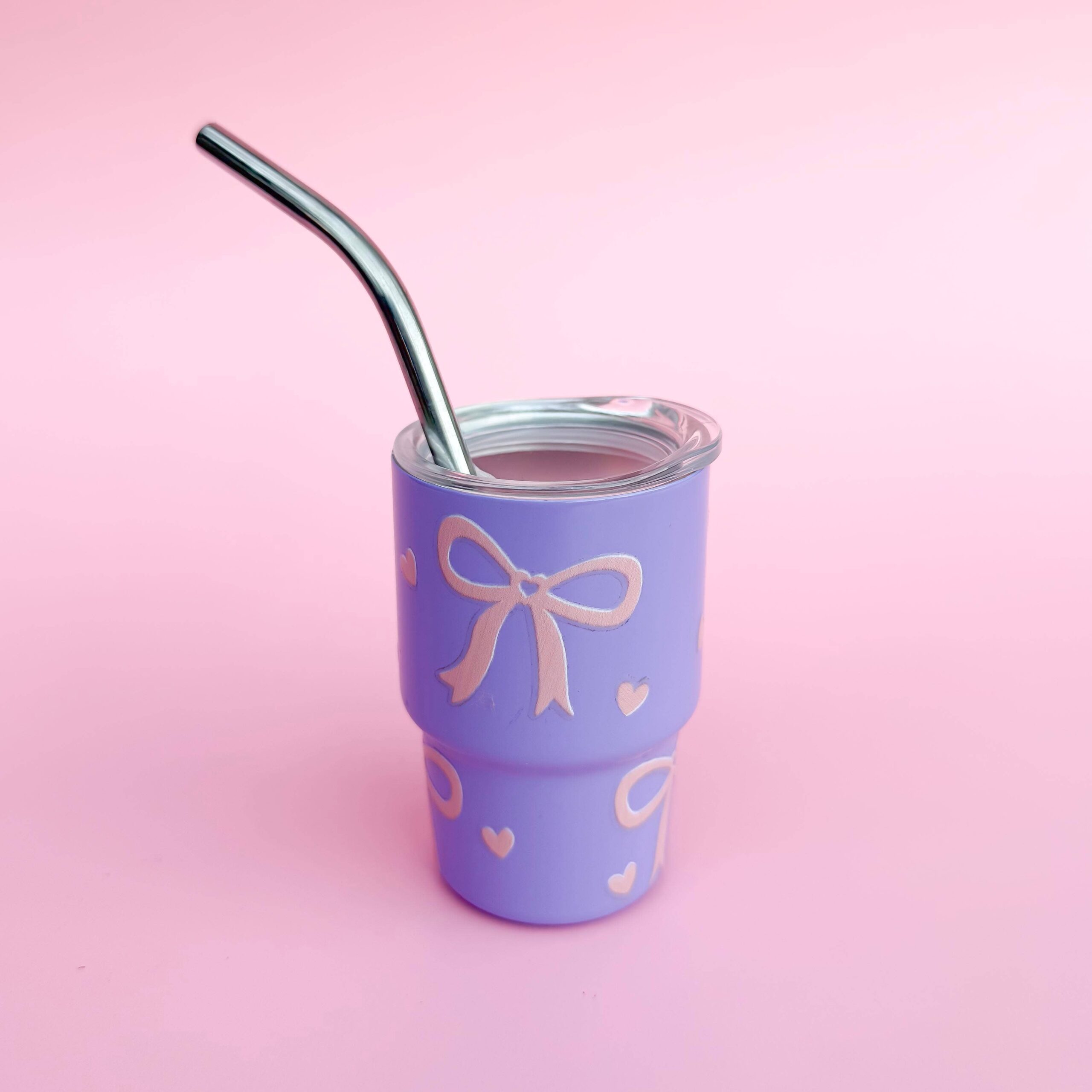 Tiny Tumblers/ Lavender/Pink Bows