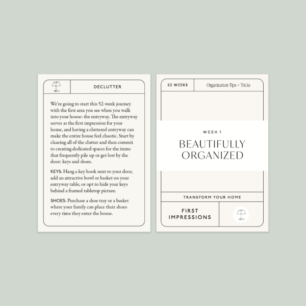 Beautifully Organized In 52 Weeks Card Deck - Image 2