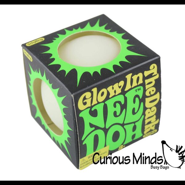 1 Glow Nee Doh Soft Fluff- Filled Squeeze Stress Ball