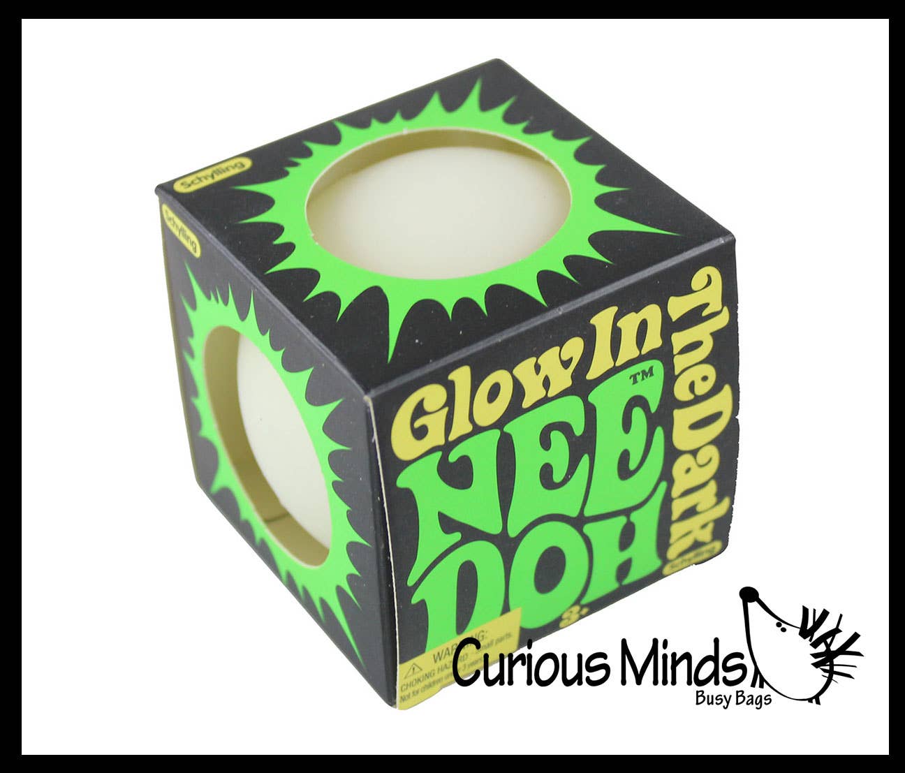 1 Glow Nee Doh Soft Fluff- Filled Squeeze Stress Ball